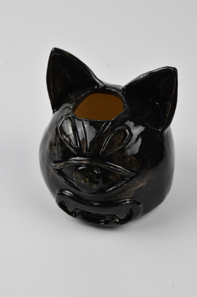 Cat Head Vase